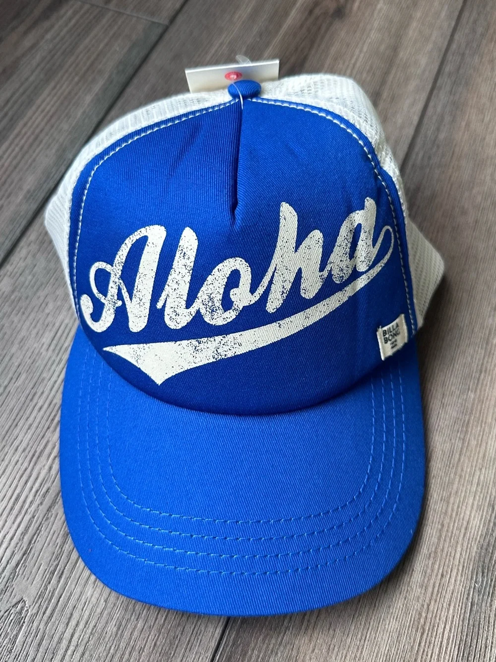 Billabong Aloha Blue & White Trucker Snapback Hat, NWT